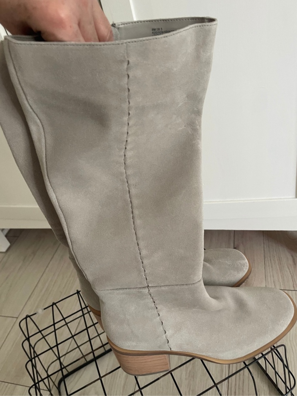 Splendid Light Taupe Tall Boots with Block Heel Size 8